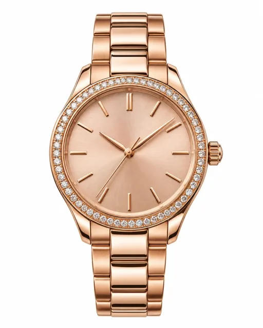 Luxury gold watch studio packshot
