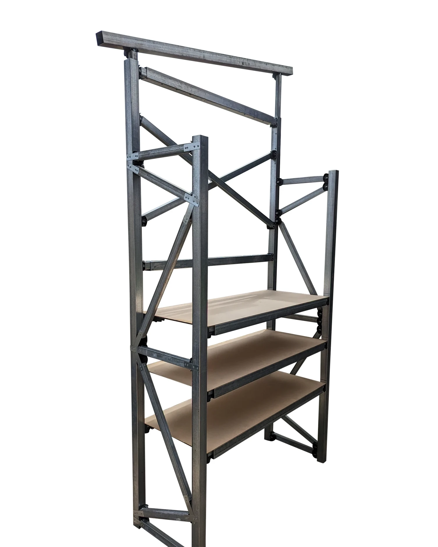 Same storage rack isolated on a clean white background